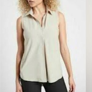 Athleta Women’s Urbanite Tank Top Beige Blouse 1X